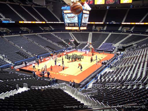 View from Section 201 at State Farm Arena, Home of the Atlanta Hawks