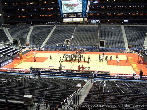 View from Section 211 at State Farm Arena, Home of the Atlanta Hawks