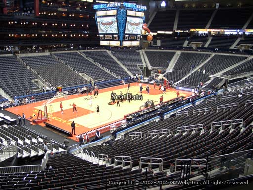 View from Section 215 at State Farm Arena, Home of the Atlanta Hawks