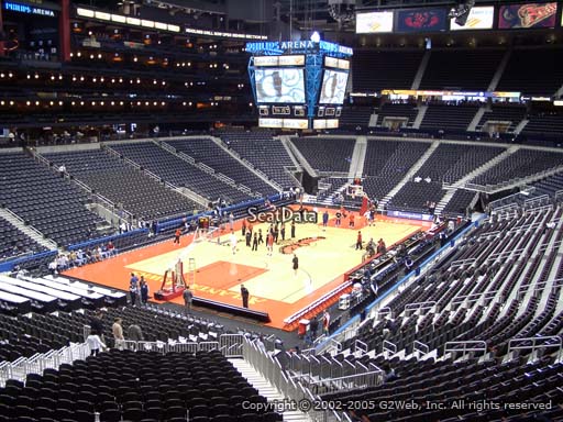 View from Section 216 at State Farm Arena, Home of the Atlanta Hawks