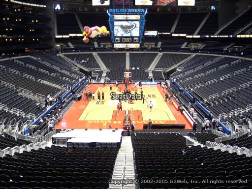 View from Section 219 at State Farm Arena, Home of the Atlanta Hawks