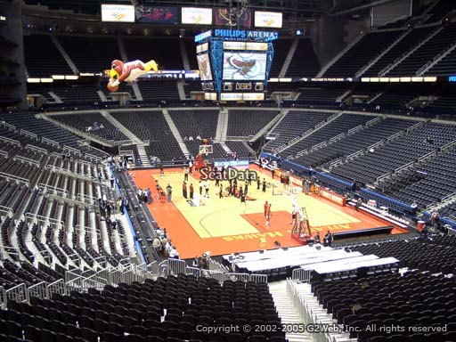View from Section 221 at State Farm Arena, Home of the Atlanta Hawks