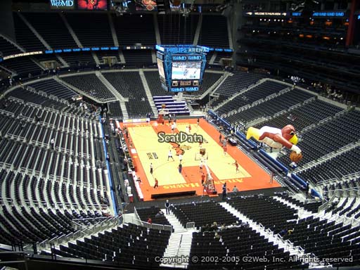 View from Section 304 at State Farm Arena, Home of the Atlanta Hawks