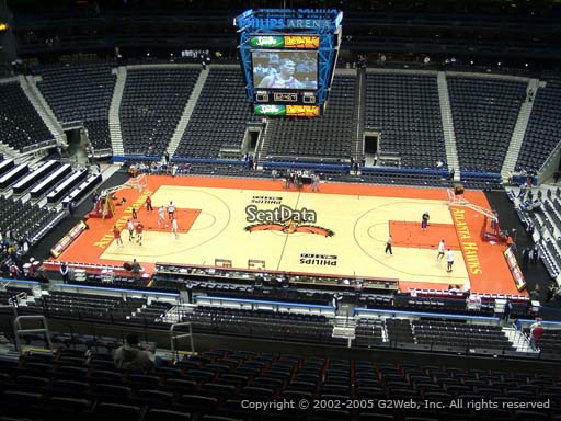 View from Section 310 at State Farm Arena, Home of the Atlanta Hawks