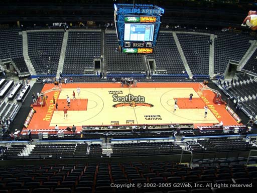View from Section 311 at State Farm Arena, Home of the Atlanta Hawks