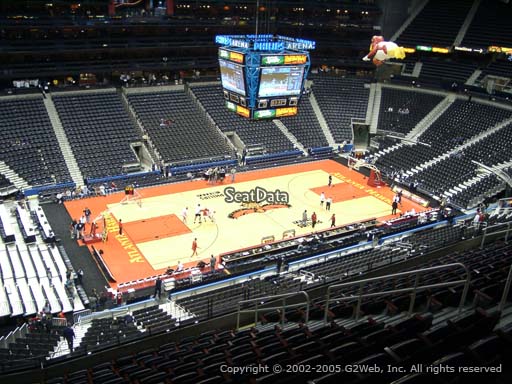 View from Section 313 at State Farm Arena, Home of the Atlanta Hawks