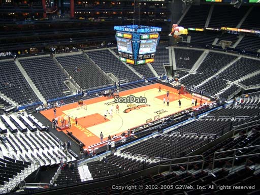 View from Section 314 at State Farm Arena, Home of the Atlanta Hawks