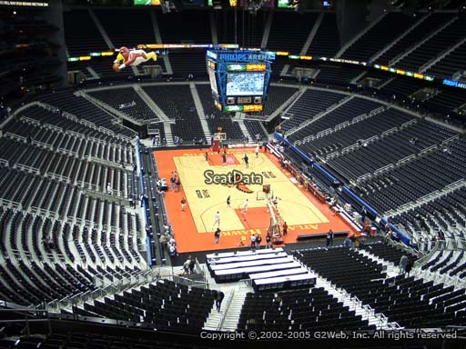 View from Section 319 at State Farm Arena, Home of the Atlanta Hawks