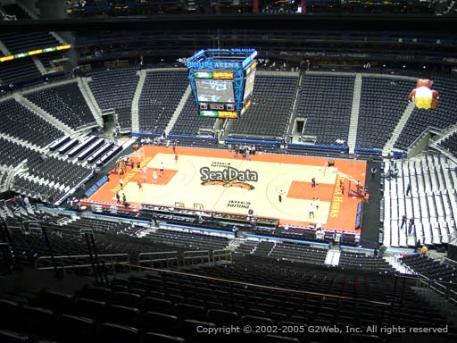 View from Section 409 at State Farm Arena, Home of the Atlanta Hawks
