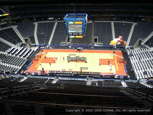 View from Section 410 at State Farm Arena, Home of the Atlanta Hawks