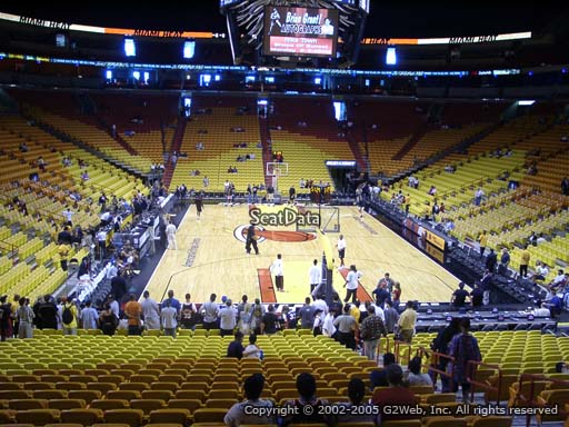 Seat view from section 101 at American Airlines Arena, home of the Miami Heat