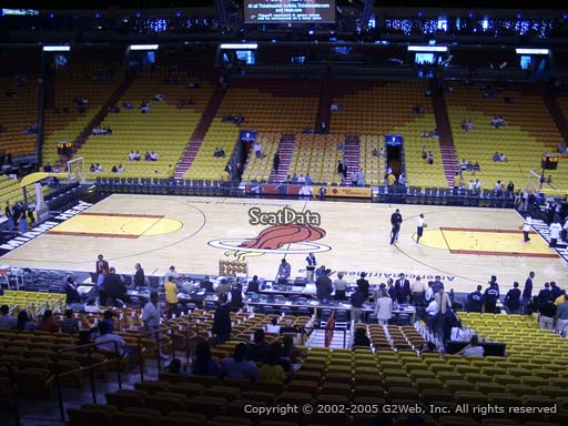 Seat view from section 106 at American Airlines Arena, home of the Miami Heat