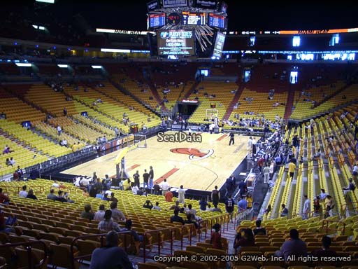 Seat view from section 111 at American Airlines Arena, home of the Miami Heat