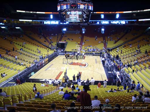 Seat view from section 112 at American Airlines Arena, home of the Miami Heat