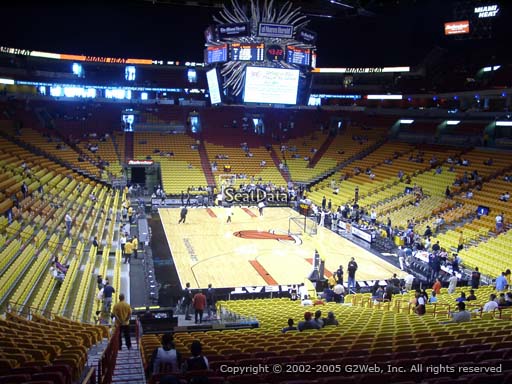 Seat view from section 113 at American Airlines Arena, home of the Miami Heat