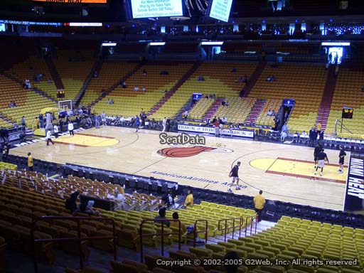 Seat view from section 117 at American Airlines Arena, home of the Miami Heat