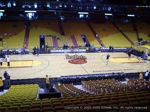 Seat view from section 119 at American Airlines Arena, home of the Miami Heat