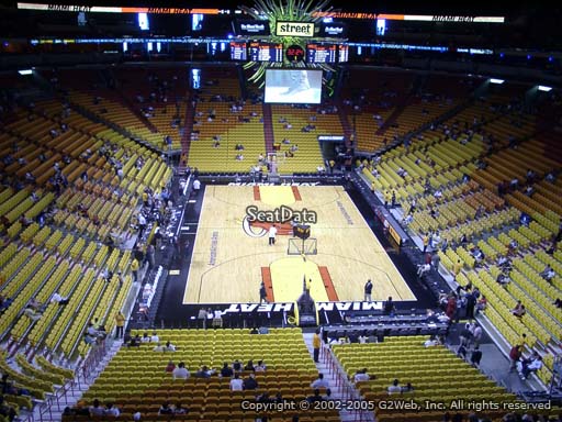 Seat view from section 301 at American Airlines Arena, home of the Miami Heat