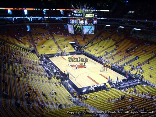 Seat view from section 303 at American Airlines Arena, home of the Miami Heat