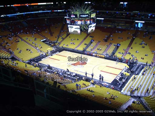 Seat view from section 306 at American Airlines Arena, home of the Miami Heat