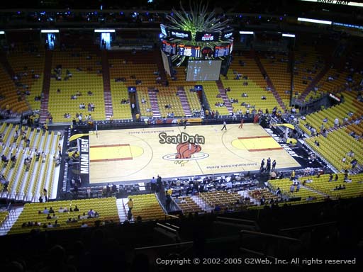 Seat view from section 310 at American Airlines Arena, home of the Miami Heat