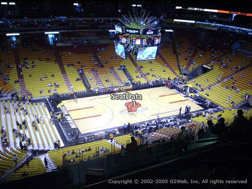 Seat view from section 311 at American Airlines Arena, home of the Miami Heat