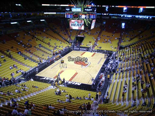Seat view from section 315 at American Airlines Arena, home of the Miami Heat