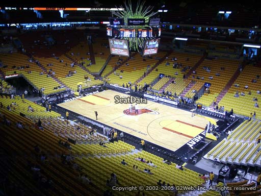 Seat view from section 320 at American Airlines Arena, home of the Miami Heat