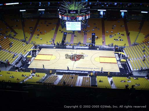 Seat view from section 324 at American Airlines Arena, home of the Miami Heat