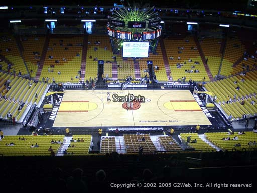 Seat view from section 325 at American Airlines Arena, home of the Miami Heat