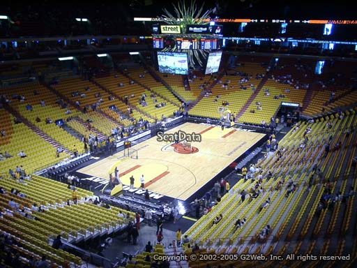 Seat view from section 330 at American Airlines Arena, home of the Miami Heat