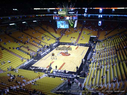 Seat view from section 331 at American Airlines Arena, home of the Miami Heat