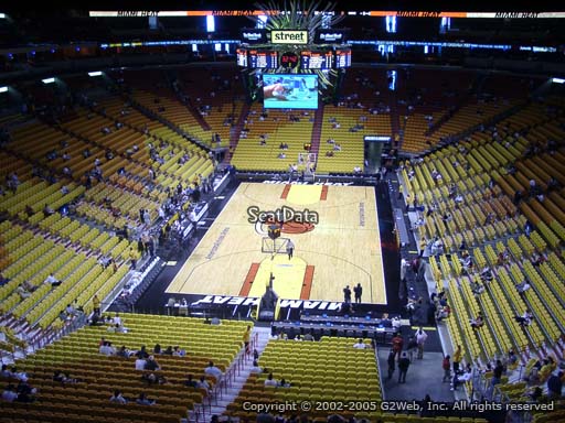 Seat view from section 332 at American Airlines Arena, home of the Miami Heat