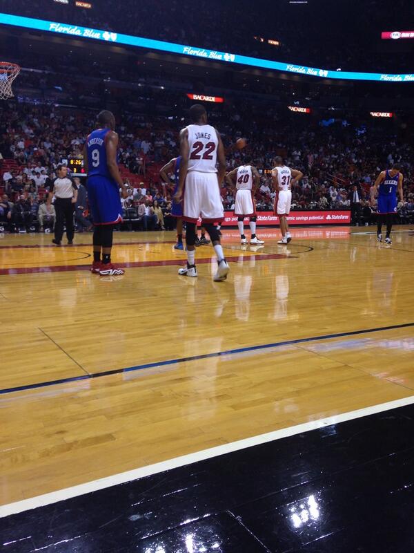 View from the Courtside South seats at American Airlines Arena