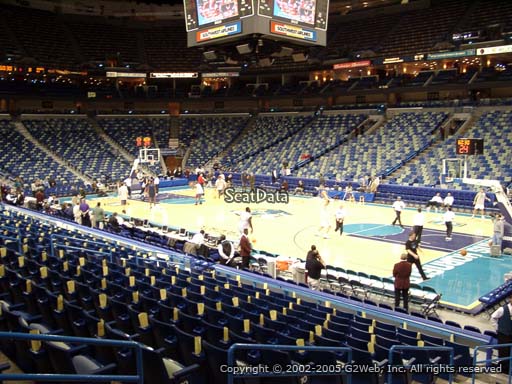 Seat view from section 110 at the Smoothie King Center, home of the New Orleans Pelicans