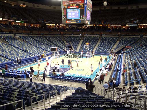 Seat view from section 117 at the Smoothie King Center, home of the New Orleans Pelicans