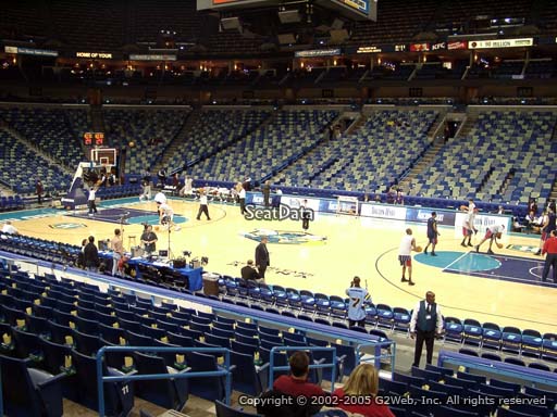 Seat view from section 123 at the Smoothie King Center, home of the New Orleans Pelicans