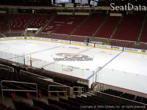 Seat view from section 102 at PNC Arena, home of the Carolina Hurricanes