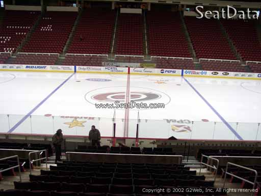 Seat view from section 104 at PNC Arena, home of the Carolina Hurricanes