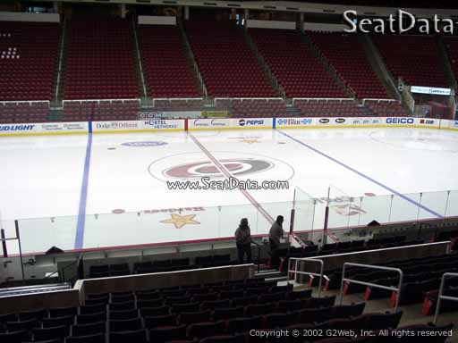 Seat view from section 105 at PNC Arena, home of the Carolina Hurricanes