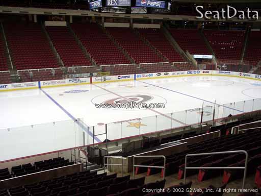Seat view from section 106 at PNC Arena, home of the Carolina Hurricanes