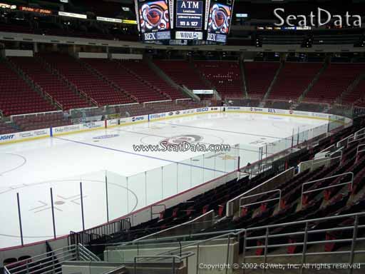 Seat view from section 108 at PNC Arena, home of the Carolina Hurricanes
