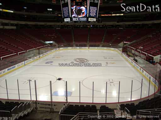 Seat view from section 111 at PNC Arena, home of the Carolina Hurricanes