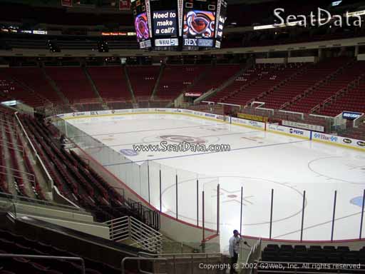 Seat view from section 114 at PNC Arena, home of the Carolina Hurricanes