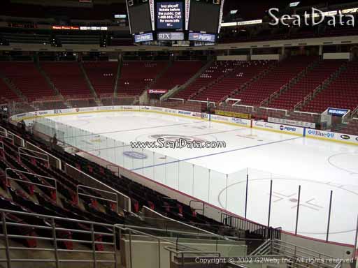 Seat view from section 115 at PNC Arena, home of the Carolina Hurricanes