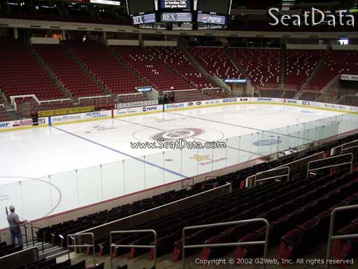 Seat view from section 122 at PNC Arena, home of the Carolina Hurricanes