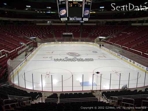 Seat view from section 127 at PNC Arena, home of the Carolina Hurricanes