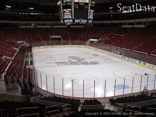 Seat view from section 128 at PNC Arena, home of the Carolina Hurricanes