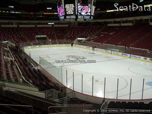 Seat view from section 129 at PNC Arena, home of the Carolina Hurricanes