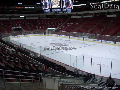 Seat view from section 130 at PNC Arena, home of the Carolina Hurricanes